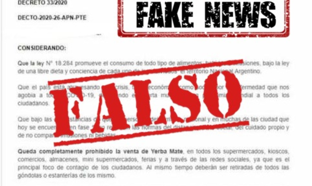 Imagen de Es falsa la supuesta prohibición de venta de yerba mate Imagen de Es falsa la supuesta prohibición de venta de yerba mate